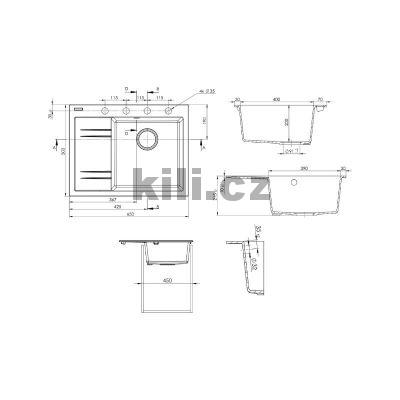 Set d�ez Rim 650 P 3 1/2� Metalblack + baterie Vitalia GR
