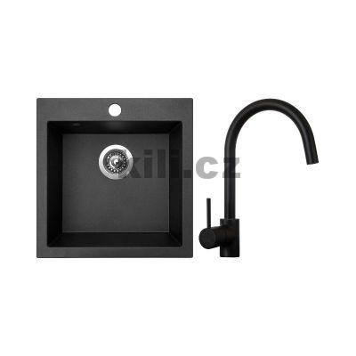 Set d�ez Viva 455 3 1/2" Metalblack + baterie Vitalia �ern� matn�