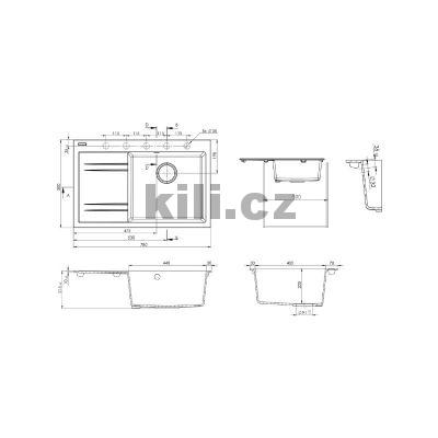 Set d�ez Rim 780 P 3 1/2� Metalblack + baterie Elka �ern� matn�
