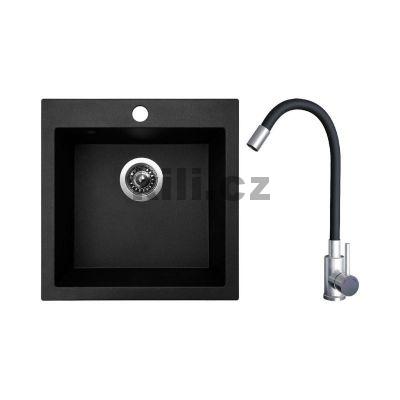Set d�ez Viva 455 3 1/2" Granblack + baterie Elasta nerez/�ern�