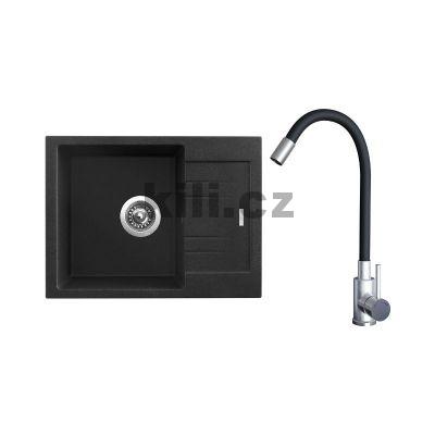 Set d�ez Rapid 580 3 1/2� Granblack + baterie Elasta nerez/�ern�