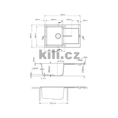 Set d�ez Ultima 790 3 1/2� Metalblack 74 + baterie Vitalia Metalblack
