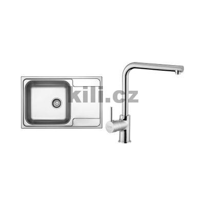 Set d�ez Grand 790 V, 3 1/2� nerez matn� + baterie Elka chrom/leskl�