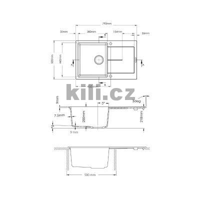 Set d�ez Ultima 790 3 1/2� Metalblack 74 + baterie ARCO �ern� matn�