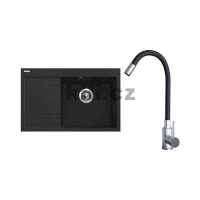 Set d�ez Rim 780 P 3 1/2� Metalblack 74 + baterie Elasta nerez/�ern�