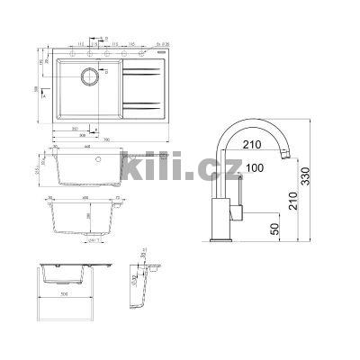 Set d�ez Rim 780 L 3 1/2� Metalblack 74 + baterie Vitalia �ern� mat