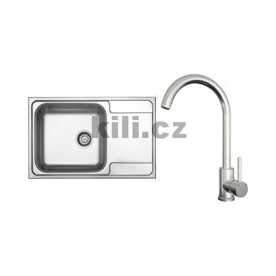 Set d�ez Grand 790 V, 3 1/2� nerez matn� + baterie Arco celonerezov�