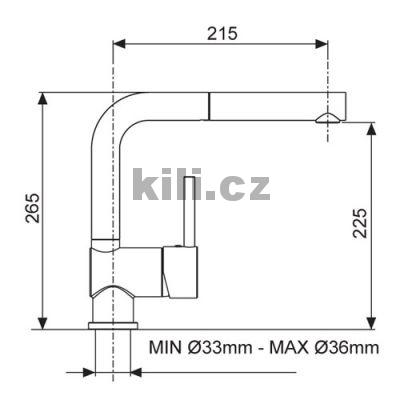 Baterie Mix 3P chrom lesk s vytahovac� koncovkou
