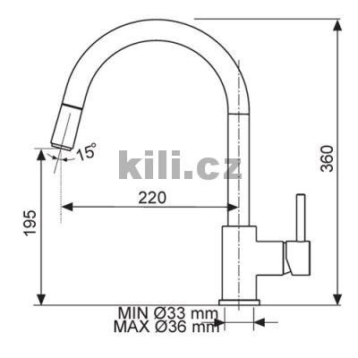 Baterie Mix 35 P chrom lesk s vytahovac� koncovkou