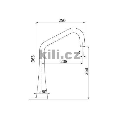 Baterie CONICA Chrom lesk
