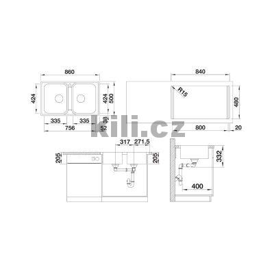 D�ez Lemis 8-IF 3 1/2"nerez kart��ovan�, horn�, bez excentru