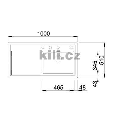 D�ez Zenar XL 6 S, 3 1/2"antracit, vana vlevo, horn�, s excentrem