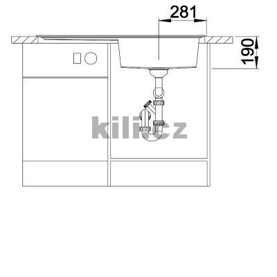 D�ez Zenar XL 6 S, 3 1/2"antracit, vana vlevo, horn�, s excentrem