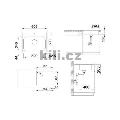D�ez DANA 6 3 1/2" nerez p��rodn� lesk, horn�
