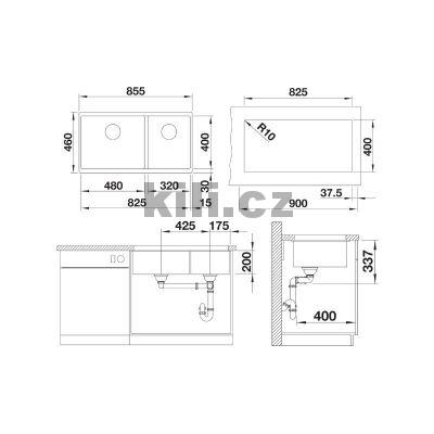 D�ez Subline 480/320 U, InFino 3 1/2" �ern�, spodn�