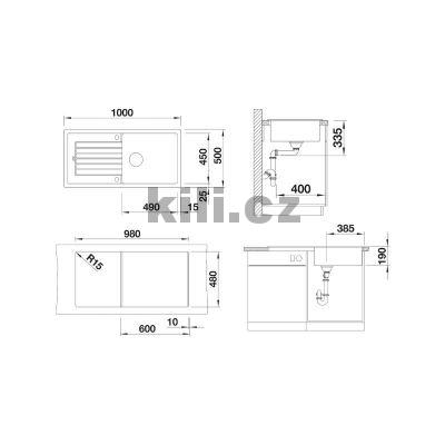 D�ez Zia XL 6 S 3 1/2 " �ern�, oto�n� horn� bez excentru