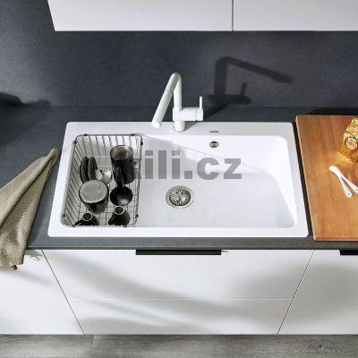 Baterie Linus S Silgranit-look, b�l� s vytahovac� koncovkou