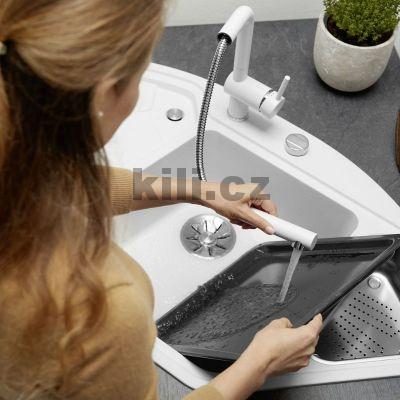 Baterie Linus S Silgranit-look, b�l� s vytahovac� koncovkou