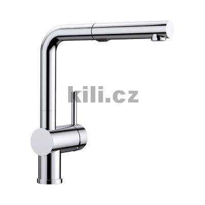 Baterie Linus S Vario, chrom s vytahovac� koncovkou a p�ep�na�em na sprchu