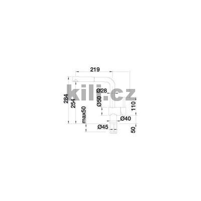Baterie Linus S Silgranit-look, �ed� sk�la s vytahovac� koncovkou