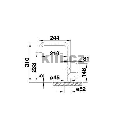 Baterie Mili chrom tvar "J"
