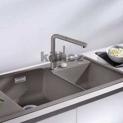 Baterie Linus S Silgranit-look, �ed� vulk�n s vytahovac� koncovkou