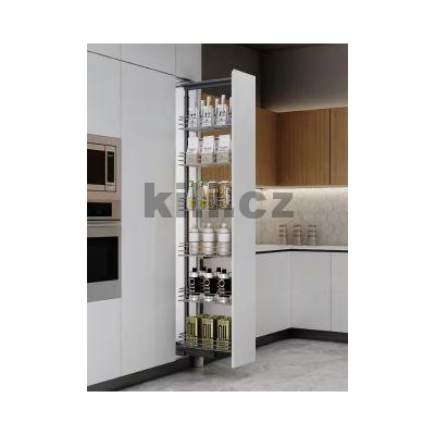 Potravinov� sk��� Wireli Komfort, 4 ko�e, 300 mm, dr�t�n�, chrom, 1001204001