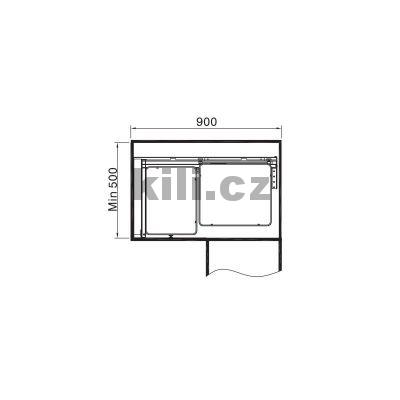 Slep� roh ELEGANCE s tlumen�m dotahem, pln� dno, prav�, chrom/b�l�, 1002996001
