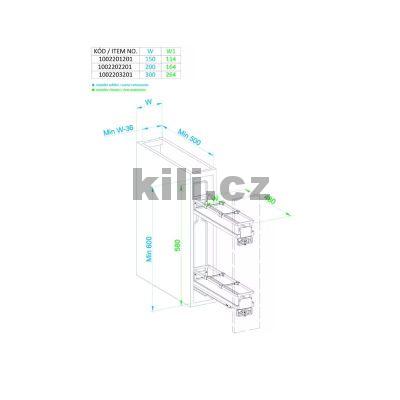 Plnov�suvn� dvojko� Elegance 300 mm, b�l�/chrom 1002203201