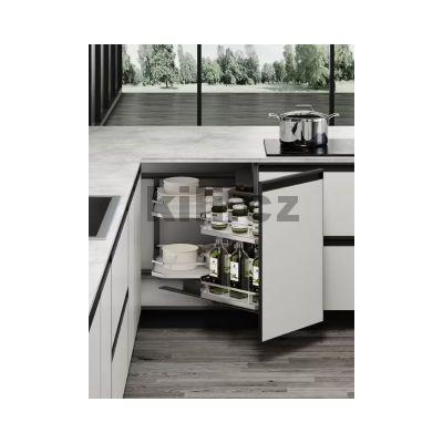 Slep� roh Wireli Elegance s tlumen�m dotahem, pln� dno, prav�, chrom/b�l�, 1002212201