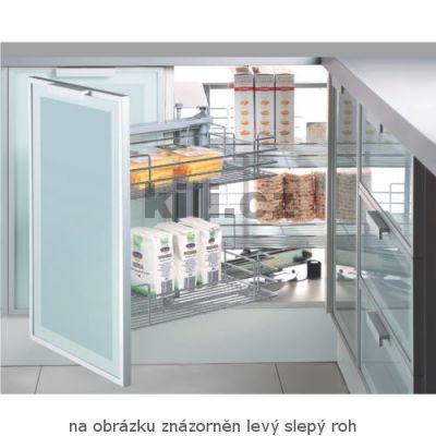 Slep� roh KOMFORT s tlumen�m dov�en�m, dr�t�n� dno, prav�, chrom 1002994001