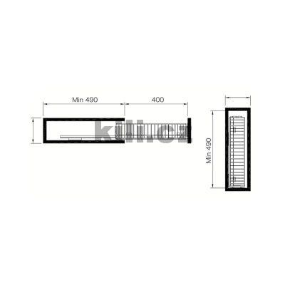 Plnov�suvn� dvojko� Komfort 200 mm, lev�, chrom 1002248001