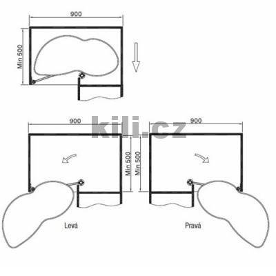 Ledvinka ELEGANCE lev�, chrom/b�l�, 1002801001 - V�prodej jen do vyprod�n� z�sob!