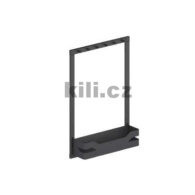 Ko� na dv��ka WIRELI Style s h��ky na ut�rky 370x120x530 mm, antracit, 1002111202