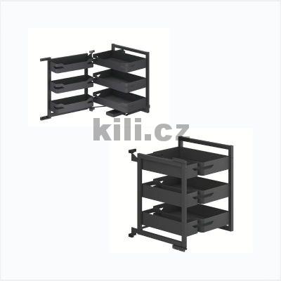 V�suvn� trojko� na dv��ka L/P WIRELI Style, antracit, 1002112202