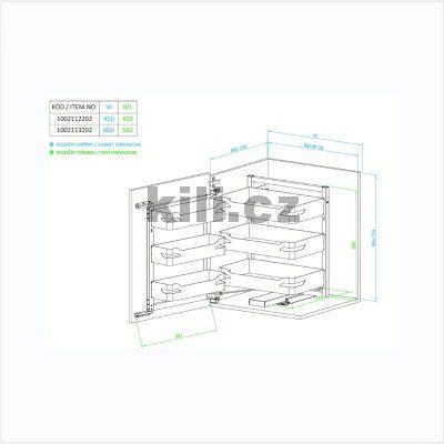 V�suvn� trojko� na dv��ka L/P WIRELI Style, antracit, 1002112202