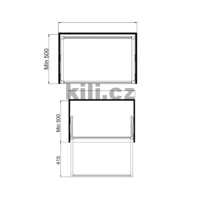 �lo�n� ko�, 685x427x196 mm, chrom 2005039001