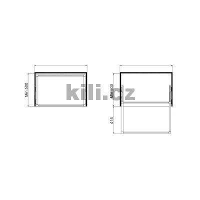 Po�ada� na dopl�ky, 580x430x80 mm, antracit, 2005007602