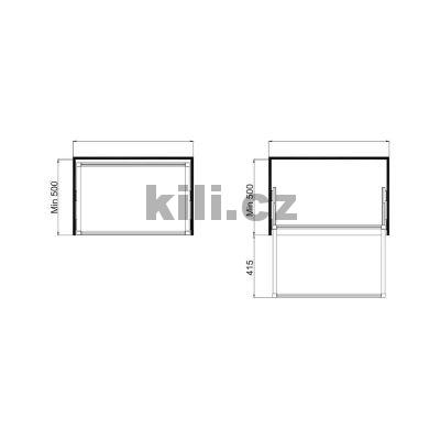 �lo�n� ko�, 585x427x196 mm, chrom, 2005038001