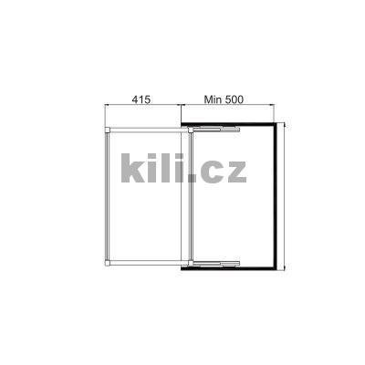 Univerz�ln� r�m s tlumen�m dov�en�m, 700 mm, antracit, 2005002602