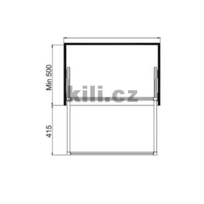 Univerz�ln� r�m s tlumen�m dov�en�m, 800-860 mm, antracit, 2005003602