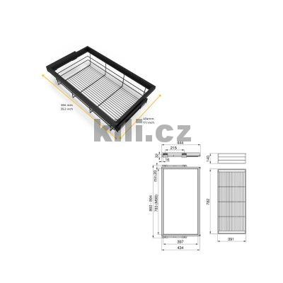 V�suvn� �lo�n� ko� HACK, 860-894x434x173 mm, kamenn� �ed�, 2005039301