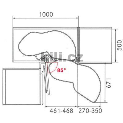 LeMans II Arena STYLE 500 lev� chrom/b�l� bez osy