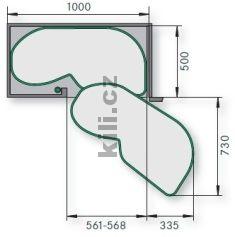 LeMans II Arena CLASSIC 600 prav� chrom/b�l� bez osy