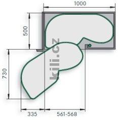 LeMans II Arena CLASSIC 600 lev� chrom/b�l� bez osy