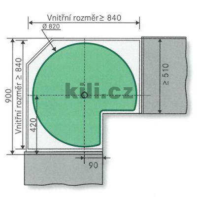 Oto�n� ko� 3/4 Karusel  Arena CLASSIC 820 mm, chrom/b�l�