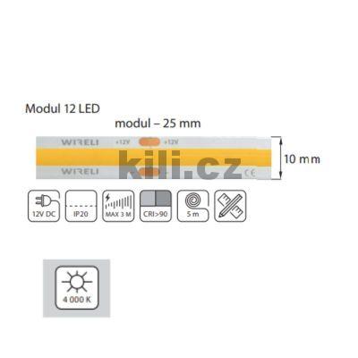 V�ce informac� o v�robku LED p�sek COF 480 WIRELI WN b�l� neutr�ln� 12V 14,4W 1,2A 1260lm 3202255601