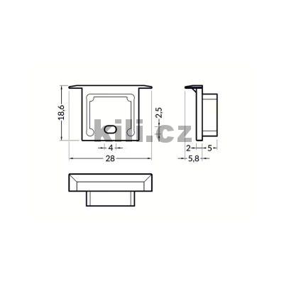 Koncovka WIRELI SMART-IN16 �ed� s otvorem, p�r 3209226602