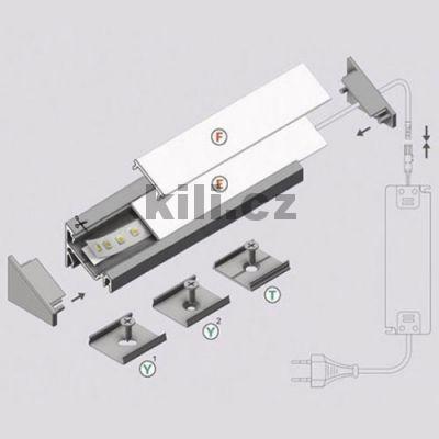 Li�ta pro LED WIRELI CORNER14 �ern� anoda, �hlov� 30/60� max 2m, 3209236120