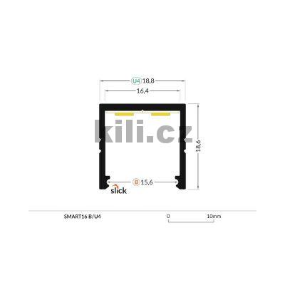 Li�ta pro LED WIRELI SMART16 st��brn� elox, nalo�en�, 2 m, 3209350120